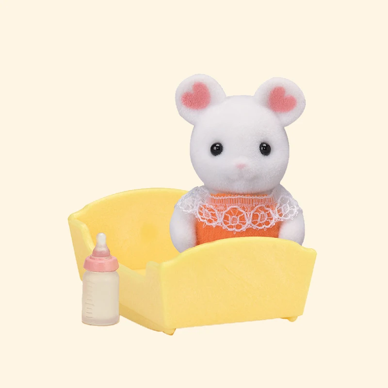 Игрушка для кукольного домика животное пушистая фигурка мышь из зефира бутылка