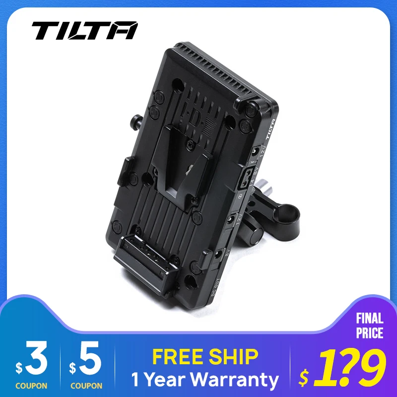 Tilta BT 003 V 15 мм LWS черная образная аккумуляторная пластина с блоком питания для DSLR и