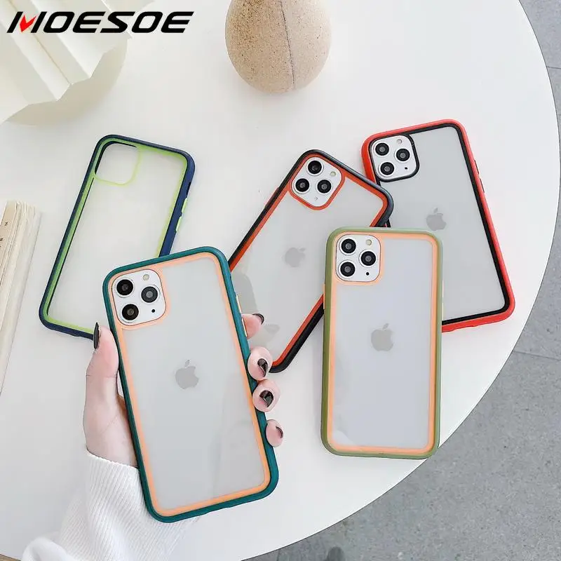 Роскошный мягкий бампер Прозрачная Жесткая задняя крышка для iPhone 11pro