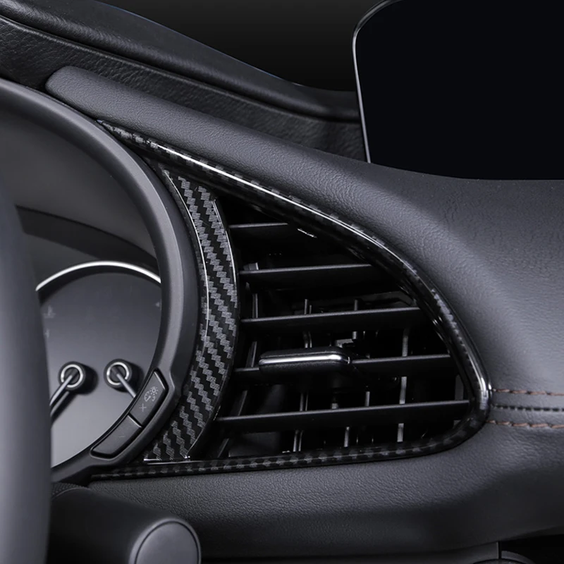Автомобильный Стайлинг ABS хром для Mazda 3 BP-Н. В. Передняя крышка на вентиляционное отверстие внутренняя панель на выходе наклейки с блестками аксессуары