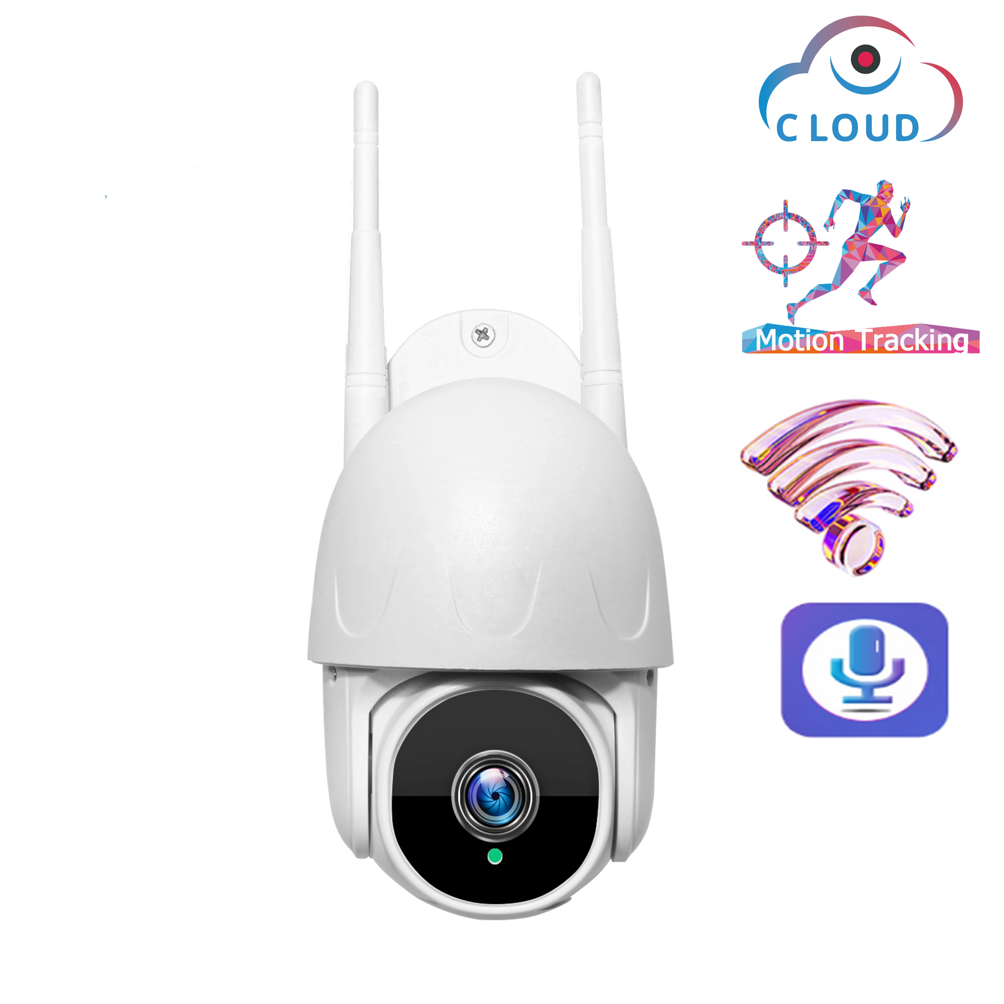 

INQMEGA Auto-Tracking Camera 2MP Cloud 2M PTZ Speed Dome Wifi Camera Outdoor Wireless Camera Home Surveillance IP Cam