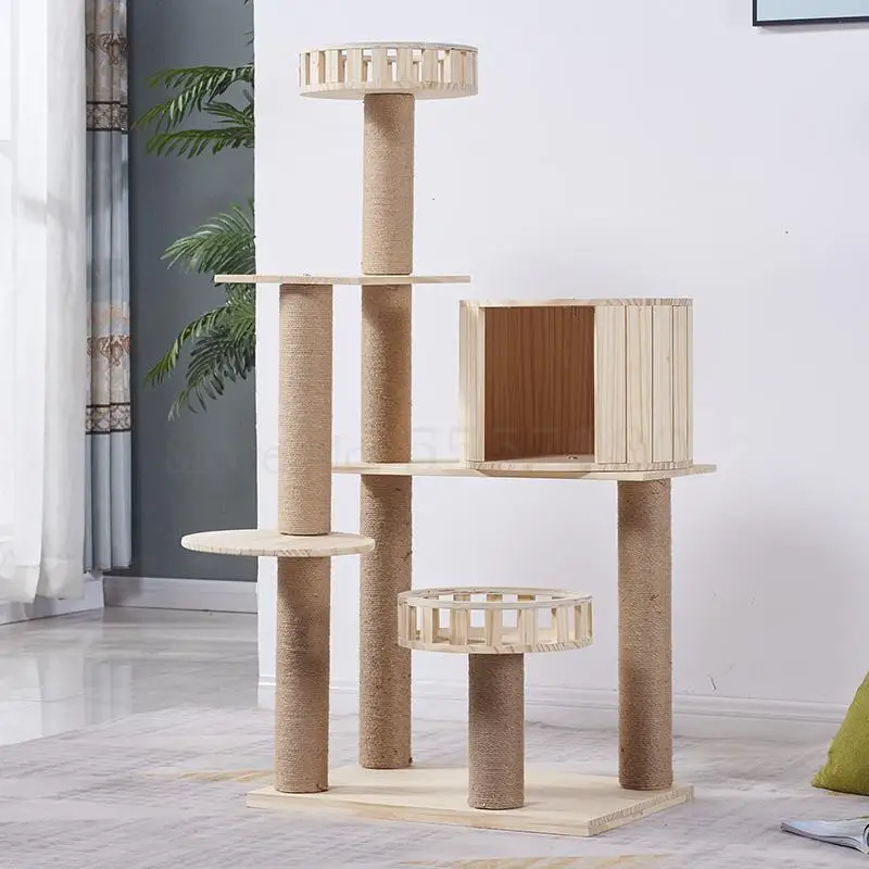 Большая рама для кошек Sisal деревянное гнездо из массива дерева игрушечная доска с
