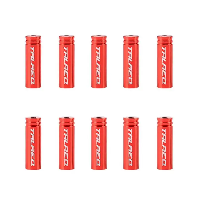 4mm Red 10pcs/bag Aluminum Alloy Bike Shifting Line Cap Brake Line Tube Cable Cap - Цвет: 4mm Red