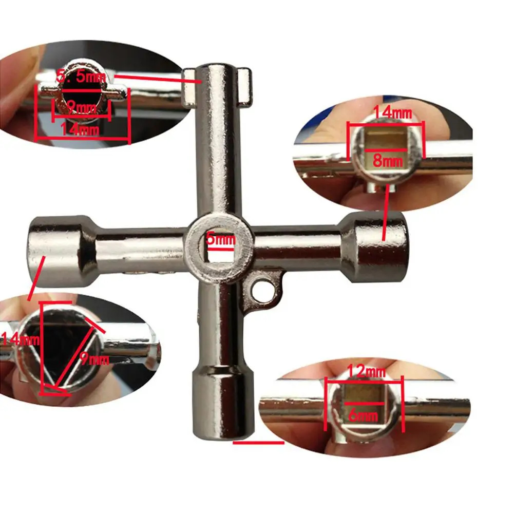 Handel Tools гаечный ключ Mini 4 в 1 гаечный ключ многофункциональный ключ из сплава в виде гаечного ключа крест гаечный ключ щит дверной ключ с батареей
