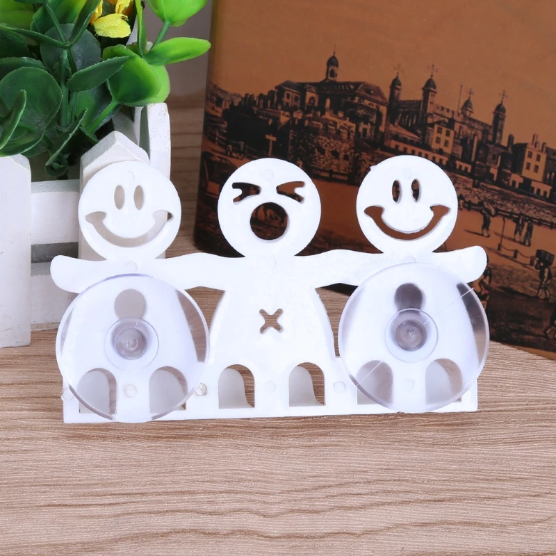 

Toothbrush Holder Wall Mounted Suction Cup 5 Position Cute Cartoon Smile Bathroom Sets