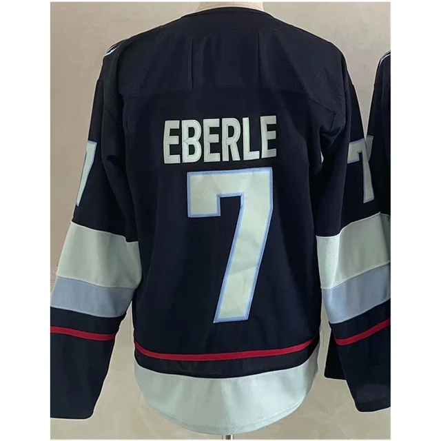 Seattle Hockey Jersey Men EBERLE #7 TANEV#13 KRAKEN #21 GRUBAUER