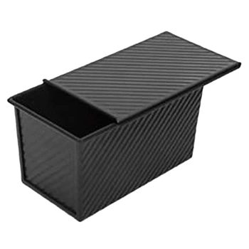 

Loaf Pan with Lid, Non-Stick Bakeware Carbon Steel Bread Toast Mold with Cover for Baking Bread - Black