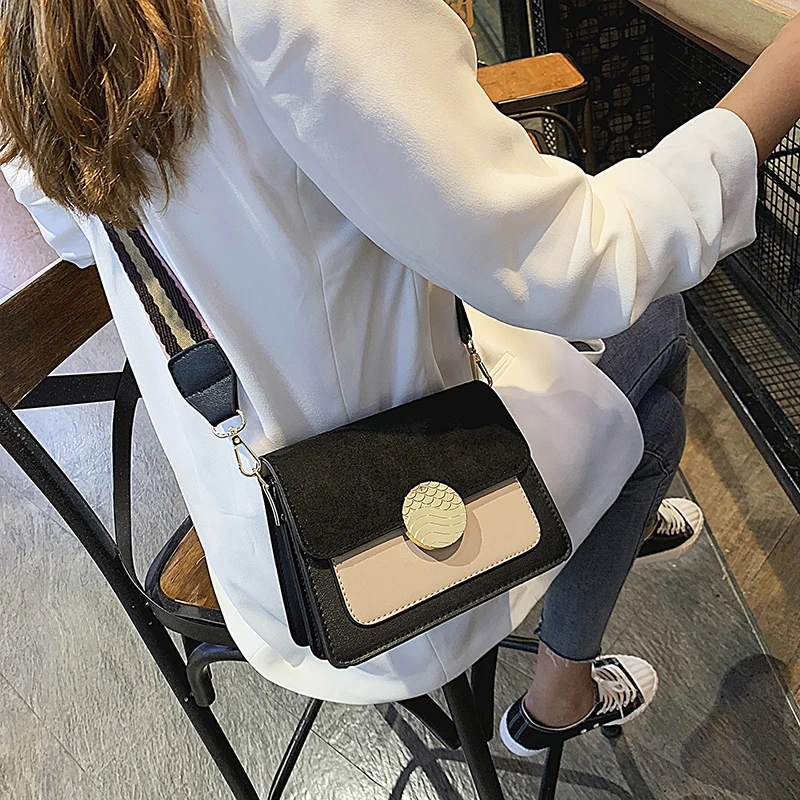 Новая мини-сумка женская мода ins ultra fire Ретро широкая сумка-мессенджер на плечевом ремне сумка с простым стилем сумки через плечо