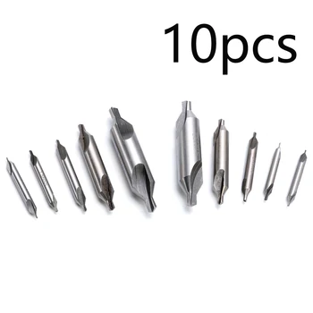 

10Pcs HSS Center Drill Countersink 60° High Speed Angle Bit Tip Drilling Tools
