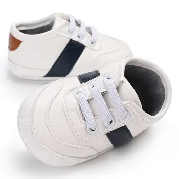 

0-18M PU Leather Shoes Baby Boy First Walkers Babe Cute Soft Bottom Newborn Babies