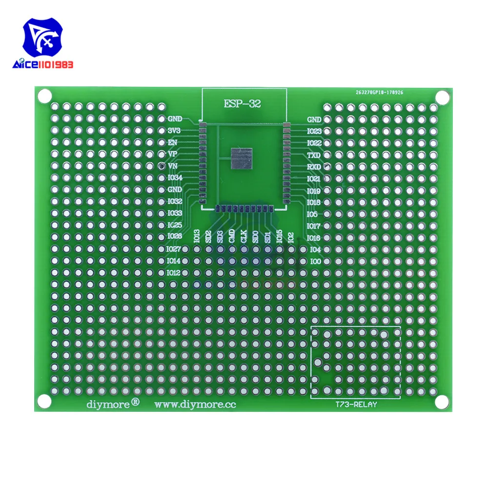 Diymore ESP8266 ESP 12E ESP32 двухсторонний прототип печатной платы 7 см x 9 70 мм 90 печатная