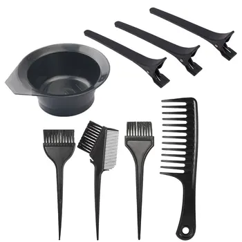 

8PCS Hairdressing Dye Mixing Bowl Brushes Clips Set Hair Dyeing Tools Set Women Hair Styling Tools