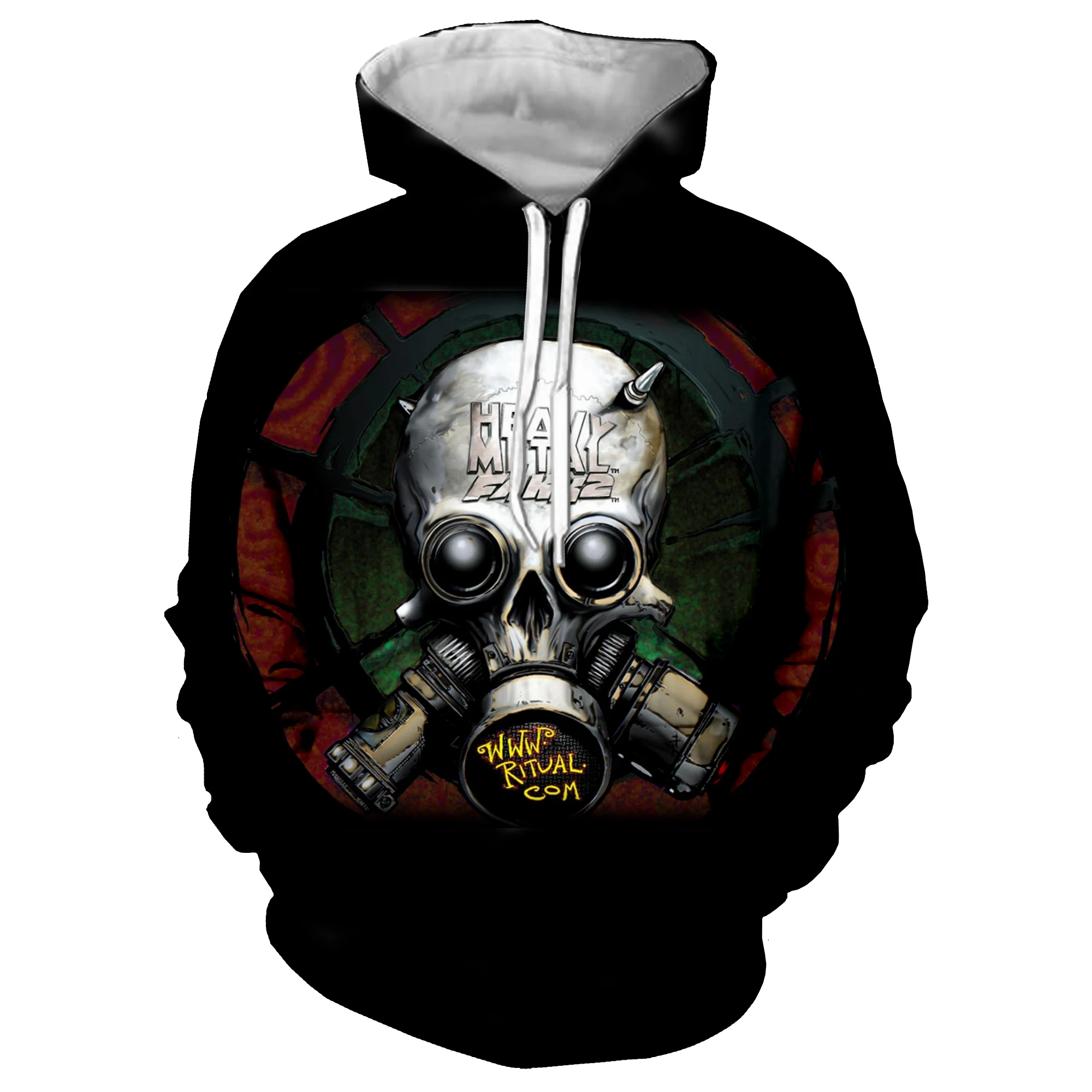3d Print Heavy Metal Bands Skull Sweatshirts Hoodies Men Cool Hipster