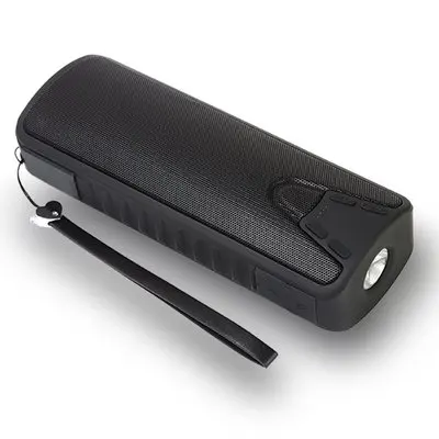 Водонепроницаемый супер бас Bluetooth динамик 4000 мАч power Bank мощный портативный открытый беспроводной Велосипедный динамик с микрофоном - Цвет: Black