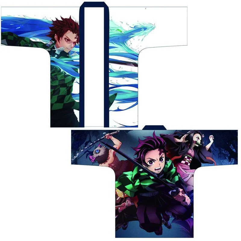 Аниме демон убийца Kimetsu no Yaiba Kamado Tanjirou Nezuko плащ хаори Косплей Костюм японский для мужчин женщин Повседневное кимоно юката