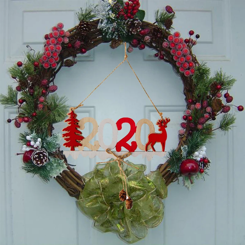 Рождественский венок из натурального ротанга DIY рождественское свадебное украшение гирлянда для дома год Navidad двери настенные подвесные украшения
