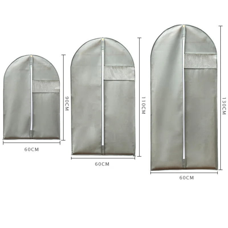 Платье чехол для одежды для защиты от пыли с молнией одежда чехлы для одежды костюм протектор чемодан Домашний Органайзер нетканый ремесло