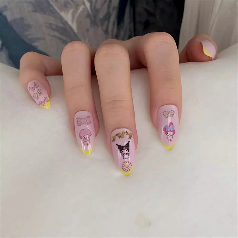 HANYI-073 EB-042 Cute rabbit cat Japanese justice girl 3D Back glue Nail sticker decoration art ornament | Красота и здоровье