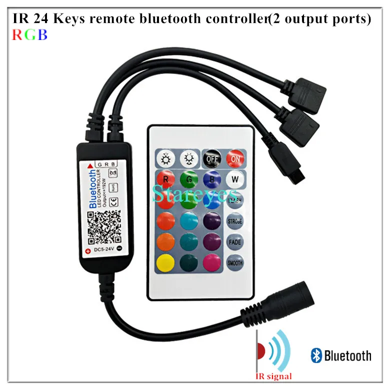 conjunto smd rgb led tira fita luz ir remoto bluetooth wi fi música voz alexa tuya controlador adaptador