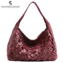 SC натуральная кожа большая сумка для женщин Повседневная с кисточками Лоскутная сумка Хобо на плечо Женская качественная кожаная сумка женская модная сумочка