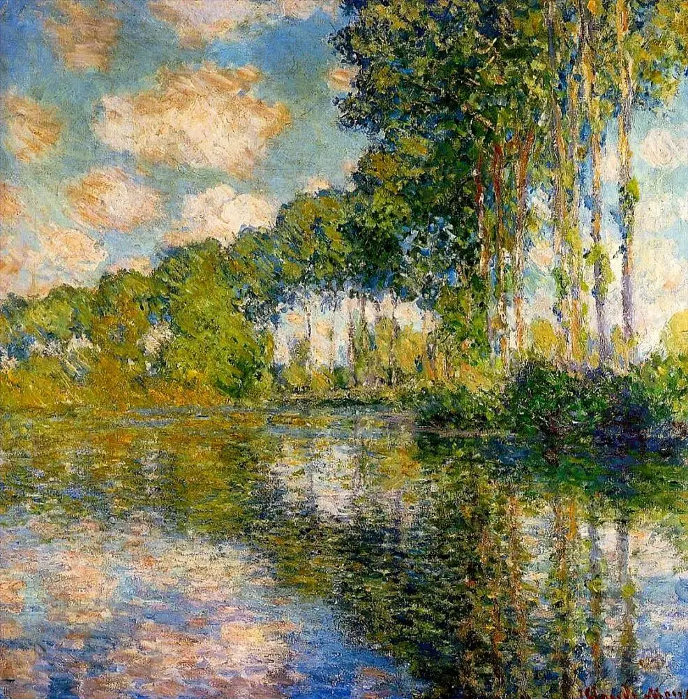 6 художественных картин ручной работы учителями-цветочные арки Giverny Клода Мона пейзаж водяных лилий пруд сад-масло на холсте - Цвет: Farmhouse