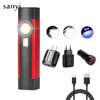 Mini Portable UV Flashlight Ultraviolet 395nm LED Flashlight COB  Magnetic Work light torch with Rechargeable 18650 Battery USB ► Photo 1/6