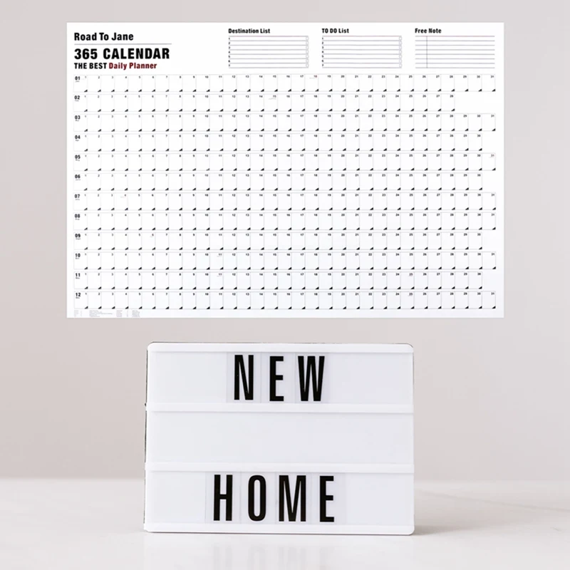 Calendario de pared de papel de gran tamaño, planificador creativo Simple de escritorio, calendario de pared, Calendario para colgar en la pared, año 2021