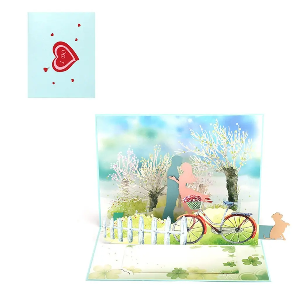 3D Pop up Cards Valentines Day Cards Handmade Invitations Card for Anniversary Blessing Thank You G - 4000597221280