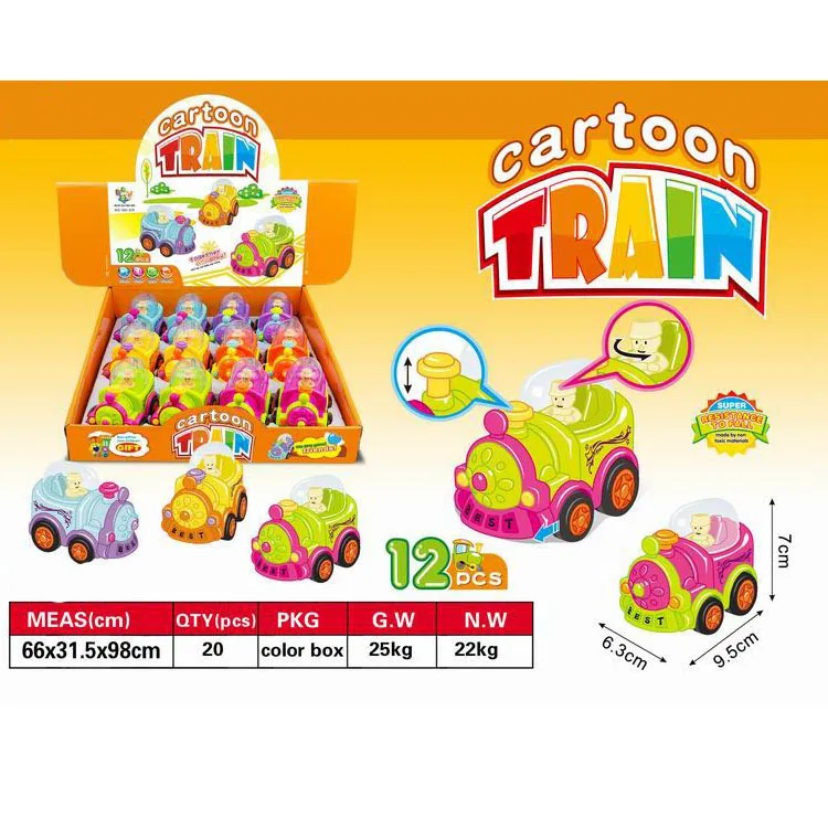 

Children'S Educational Toy Car Inertia Take People Aberdeen Train 12 Only Display Box Baby Inertia Toy Car