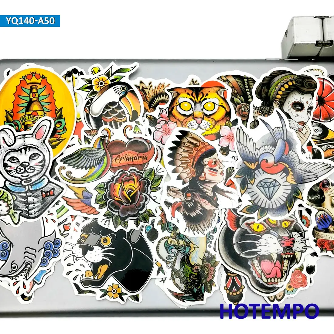 50pcs Old School Tattoo Art Graffiti Funny Sticker for Phone Laptop Luggage Guitar Skateboard Motorcycle Car Waterproof Stickers 50pcs Old School Tattoo Art Graffiti Funny Sticker for Phone Laptop Luggage Guitar Skateboard Motorcycle Car Waterproof Stickers