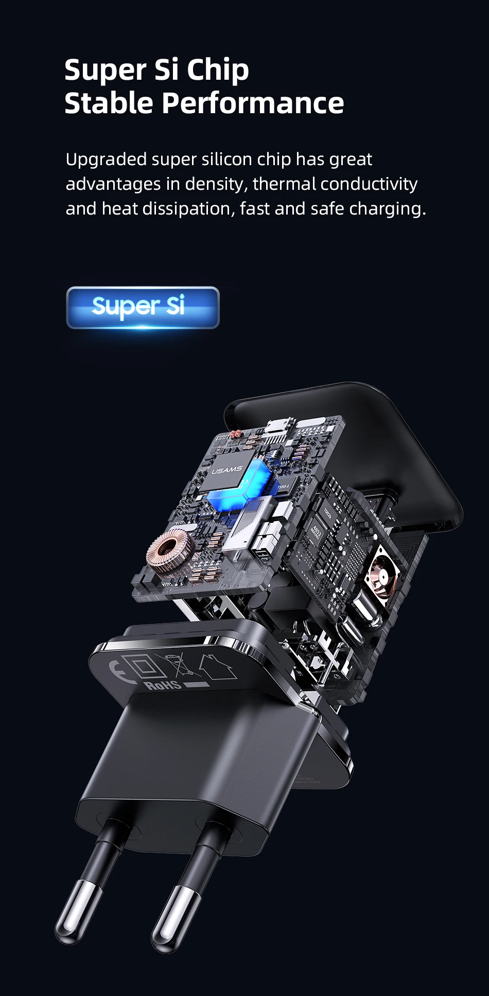 USAMS Super Si PD 30W Mini Fast Mobile Charging Adapter Mobile Phone Charger 53 He434d9669e664ba18edf28771672f11bP