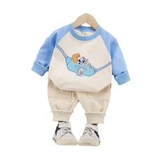 New Spring Children Fashion Clothes Baby Boys Girls Cartoon T Shirt Pants 2Pcs/sets Autumn Kid Toddler Clothing Infant Tracksuit