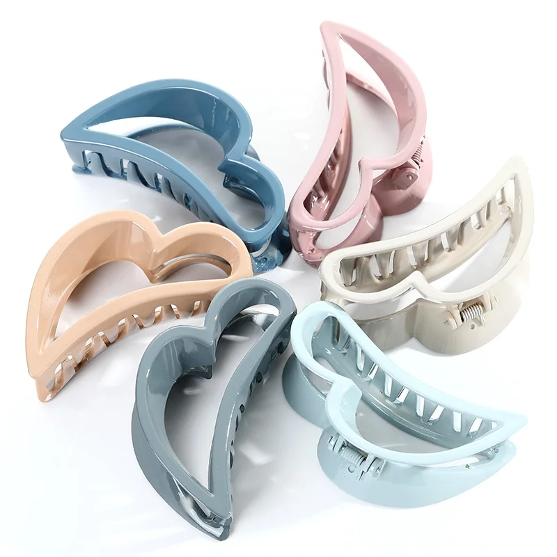 

Large Size Acrylic Hairpins Women Hair Clip Solid Color Women Hair Crab Hair Claws Women Make UP Washing Tool Hair Accessories