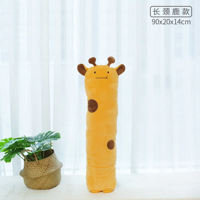 60/90cm Cute Cat elephant Plush Toy Stuffed Soft Animal Cartoon Pillow Lovely Christmas Gift for Kids Kawaii Valentine Present - Цвет: Giraffe 90cm