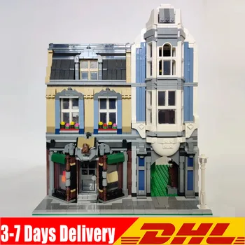 

IN STOCK QL0925 DHL City Street View Series Corner European Style Bookstore Model Building Block Bricks Kids Toys Gifts