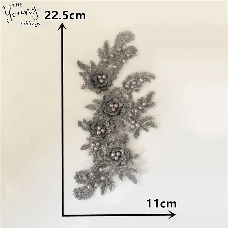 YL1353 Стиль 3D цветок кружевной воротник DIY Вышивка аппликация декольте швейная ткань украшения одежды аксессуары Скрапбукинг - Цвет: YL1353
