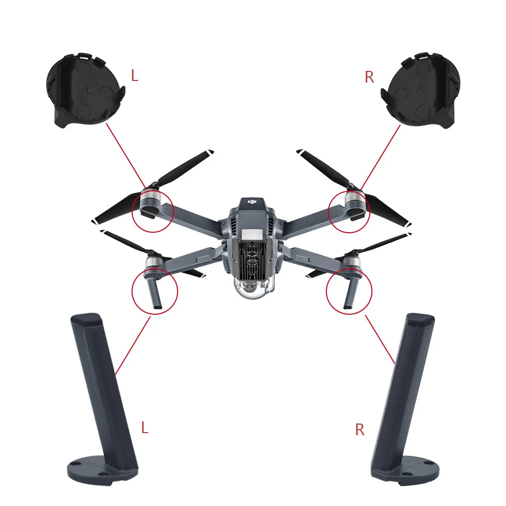 Левое правое запасное шасси для DJI Mavic Pro Platinum Drone Задняя ножка Передняя Задняя ножка аксессуар моторное основание Крепление ремонт