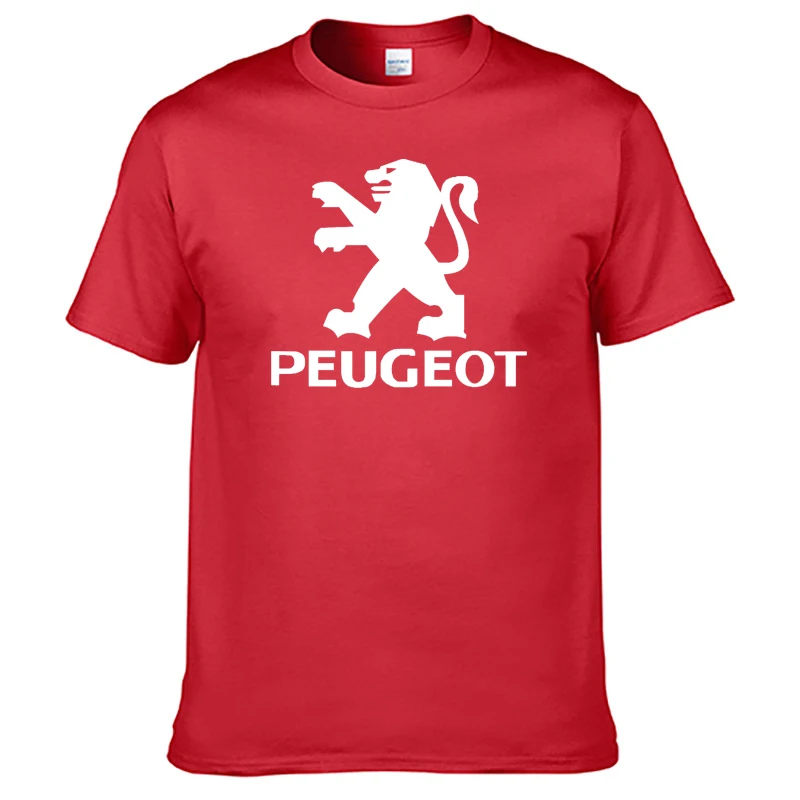 Мужская футболка с коротким рукавом с логотипом автомобиля peugeot летняя повседневная мужская однотонная хлопковая Футболка модная хип-хоп Harajuku мужская одежда