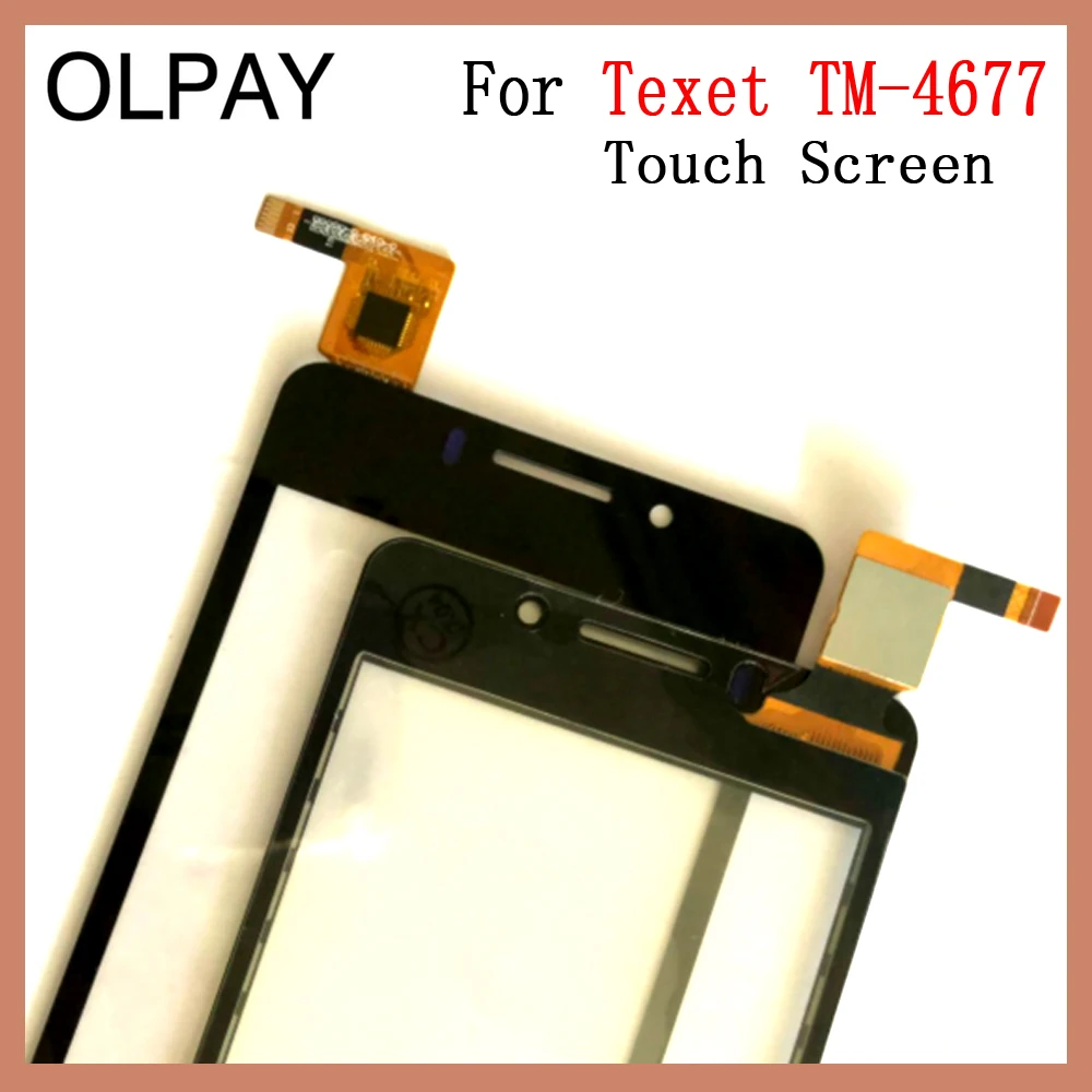 OLPAY 4,5 ''сенсорный мобильный телефон для Texet TM-4677 TM 4677 сенсорный экран стекло дигитайзер Сенсорная панель Переднее стекло Ремонт и инструменты