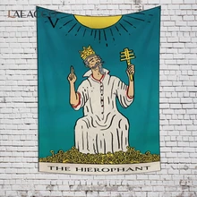 

Laeacco Tarot Card Tapestry Printing Blanket Mandala Wall Hanging Astrology Divination Living Room Bedroom Home Decor Polyester