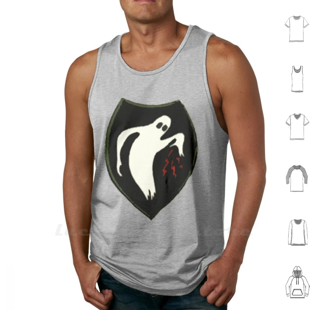 Ghost Army Canotte Gilet 100% Cotone Ghost Army Ghost Patch World War 2 World War Ii Ww2 Spooky