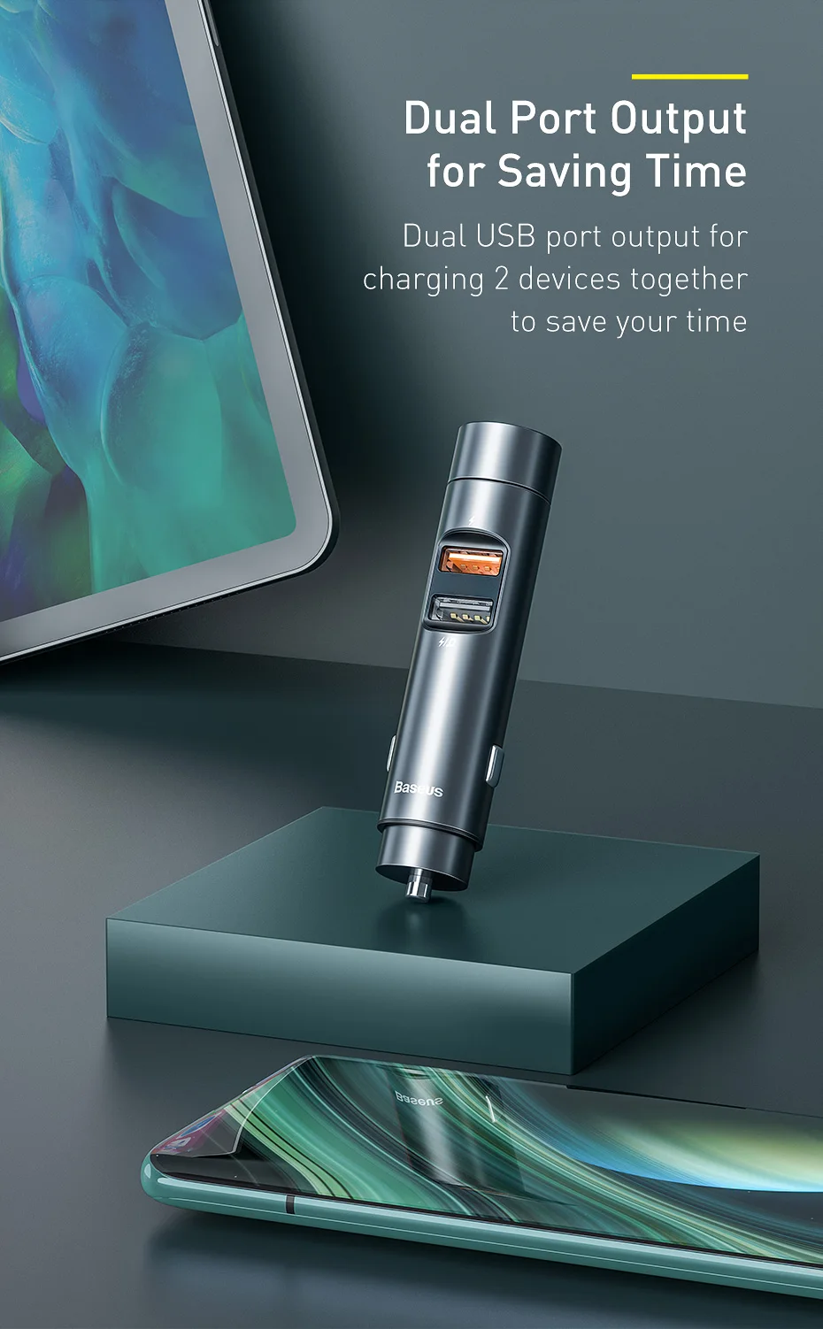 Baseus 18W Car Charger with MP3 Player Price in Bangladesh