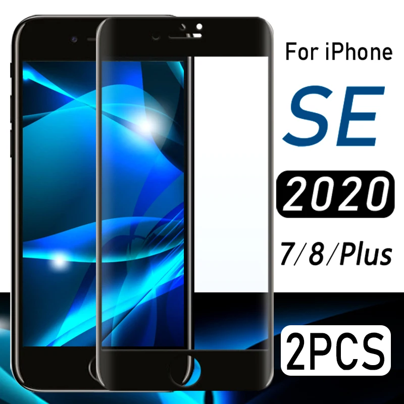 2 шт se2020 стекло для apple iphone se 2020 Защитная пленка экрана 8 7 plus se2 iponese iph ip закаленная i