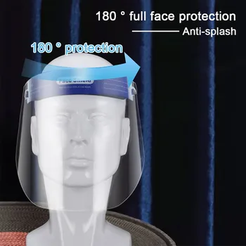 

HD Transparent Safety Full Face Shield PET Anti Droplet Dustproof Protective Mask Outdoor Activies Anti Dust Oil-proof
