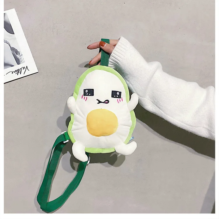New cartoon avocado lovely style plush cute lucky doll plush kawaii fruit toys stuffed baby shoulder bag toys birthday gifts