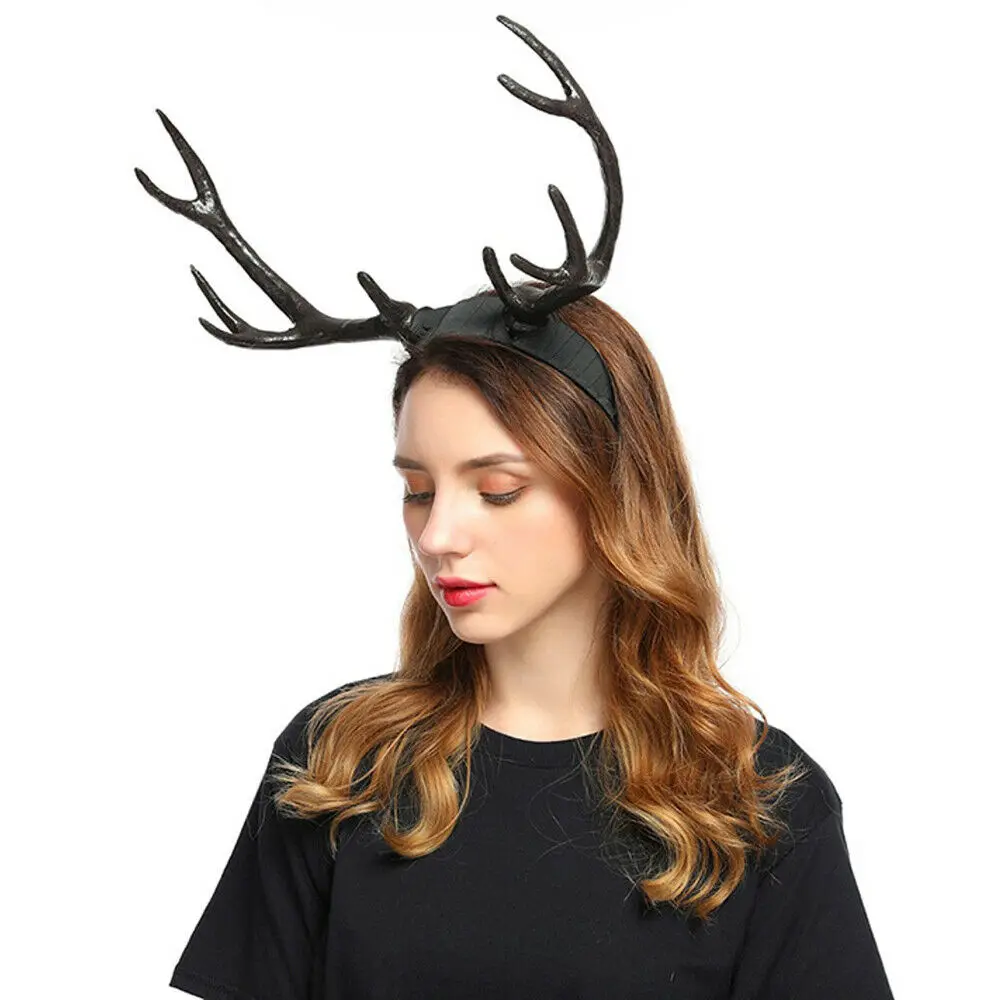 Deer Horns Headband Halloween Xmas Christmas Cosplay Headdress Hair Accessories