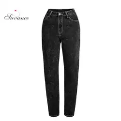 Suvance 2019 Весенняя мода черный цвет большой размер Cotton хлопок женские джинсы Jl-hg012