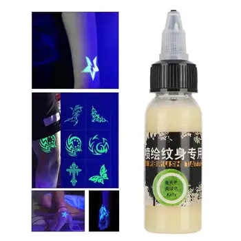 

30ml Disposable Temporary Night Light Tattoo Ink Colored Drawing Airbrush Pigment Tattoo Accessoriy Tattoo Supplies