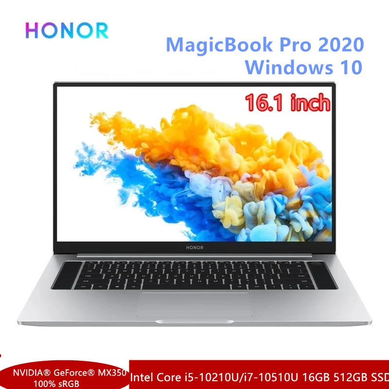 Ноутбук HONOR MagicBook Pro 2020 16 1 дюймов Intel Core i5-10210U/i7-10510U Nvidia MX350 PCIE SSD FHD | Компьютеры и офис