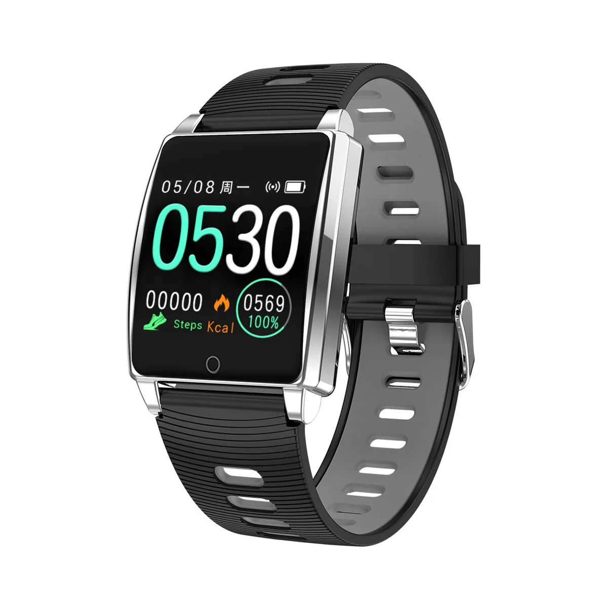 

AK18 Smart Bracelet Big Screen Display Heart Rate Blood Pressure Blood Oxygen Multi Movement Mode Calls to Remind Cross Border